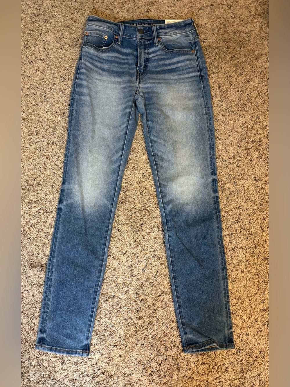 NWT Men’s AE AirFlex+ Ultrasoft Athletic Distressed Skinny Jeans Size 28x32